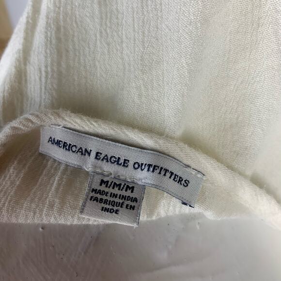 Crocheted Sleeveless Top Womens M Boho Festival Cottage Hippie Western Macrame - Picture 9 of 9